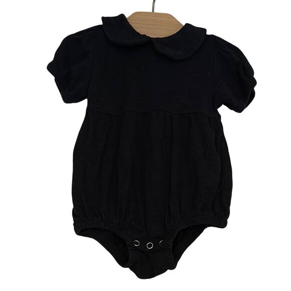 Kate Quinn Black Pointelle Ballerina Bodysuit with Peter Pan Collar - Picture 1 of 3